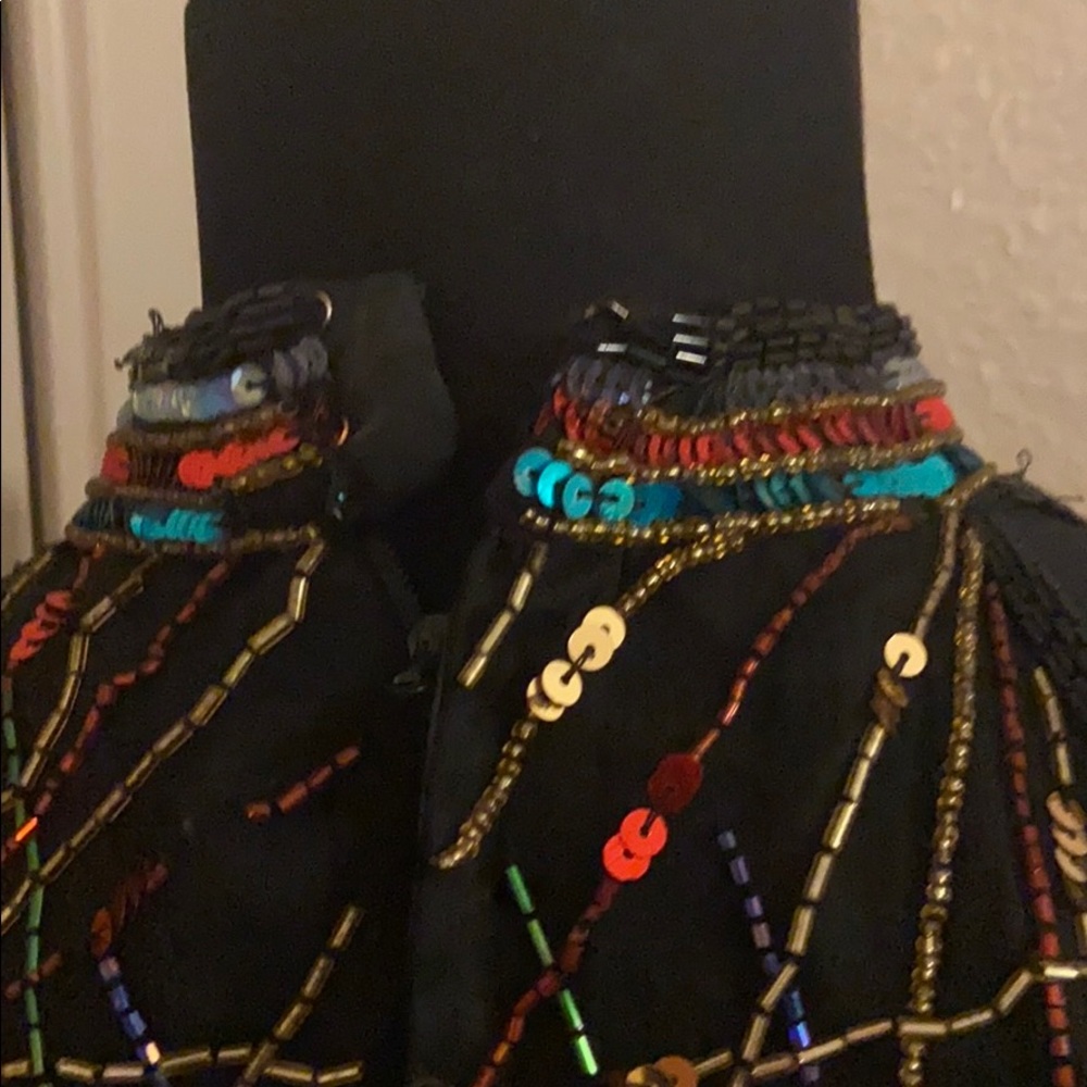 GREAT NEW YEARS TOP!! NWT Vintage Laurence Kazar Beaded Sequin Blouse - Picture 9 of 10